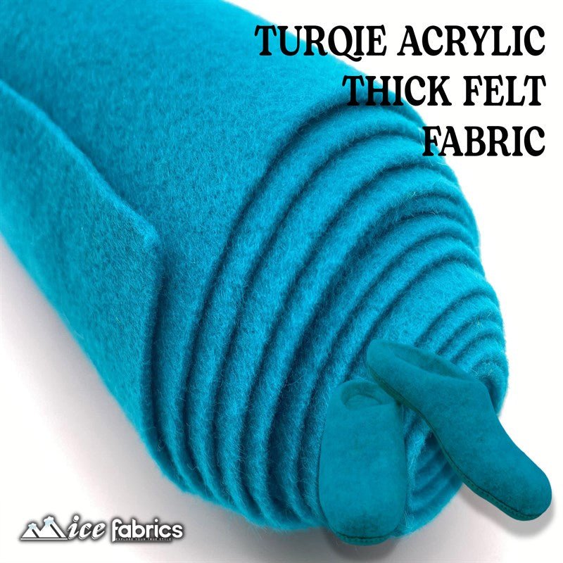 Turquoise Felt Material Acrylic Felt Material 1.6mm ThickICE FABRICSICE FABRICSBy The YardTurquoise Felt Material Acrylic Felt Material 1.6mm Thick ICE FABRICS