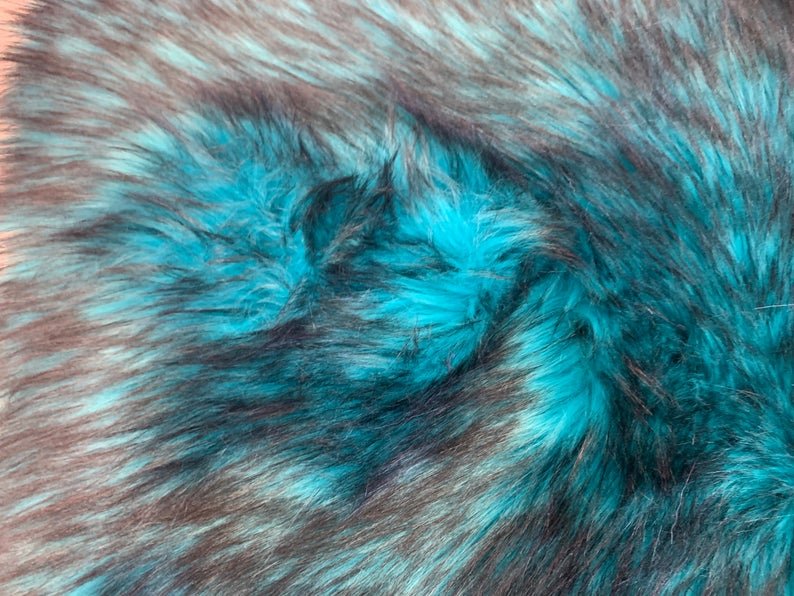 Turquoise Husky Faux Fur Fabric - Shaggy Fur Luxury FabricICE FABRICSICE FABRICSBy The Yard (60 inches Wide)Turquoise Husky Faux Fur Fabric - Shaggy Fur Luxury Fabric ICE FABRICS