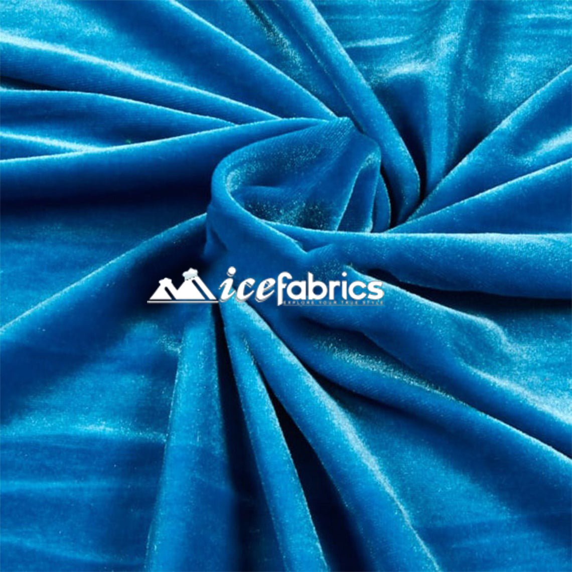 Turquoise Luxury Stretch Velvet Fabric _ Spandex FabricVelvet FabricICE FABRICSICE FABRICSTurquoise Luxury Stretch Velvet Fabric _ Spandex Fabric ICE FABRICS