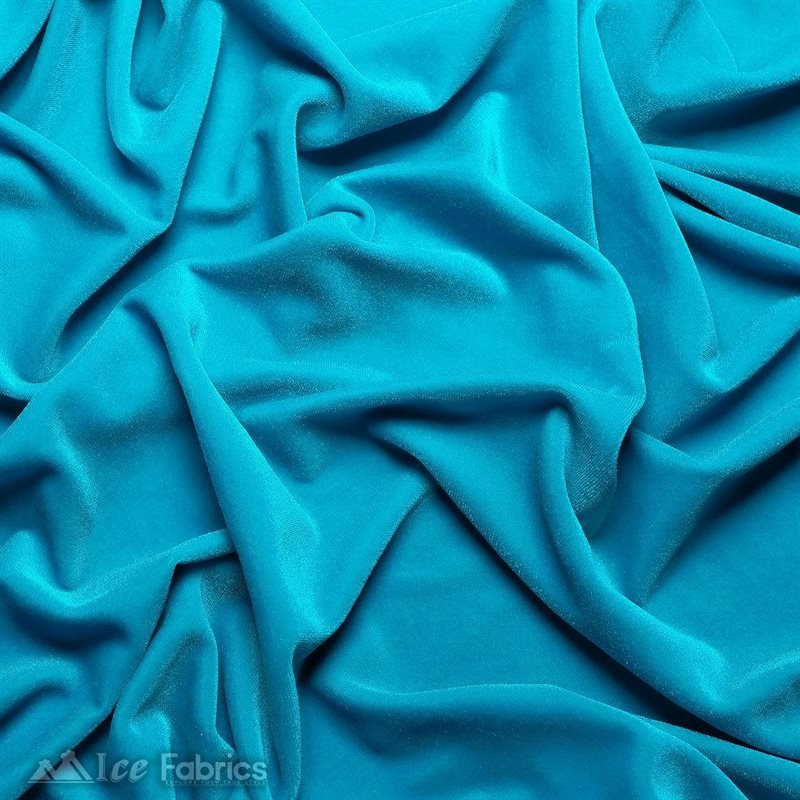 Turquoise Wholesale Velvet Fabric Stretch | 60" WideICE FABRICSICE FABRICS20 Yards TurquoiseTurquoise Wholesale Velvet Fabric Stretch | 60" Wide