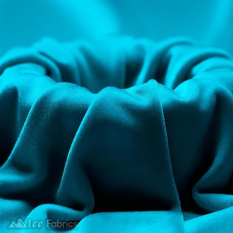 Turquoise Wholesale Velvet Fabric Stretch | 60" WideICE FABRICSICE FABRICS20 Yards TurquoiseTurquoise Wholesale Velvet Fabric Stretch | 60" Wide