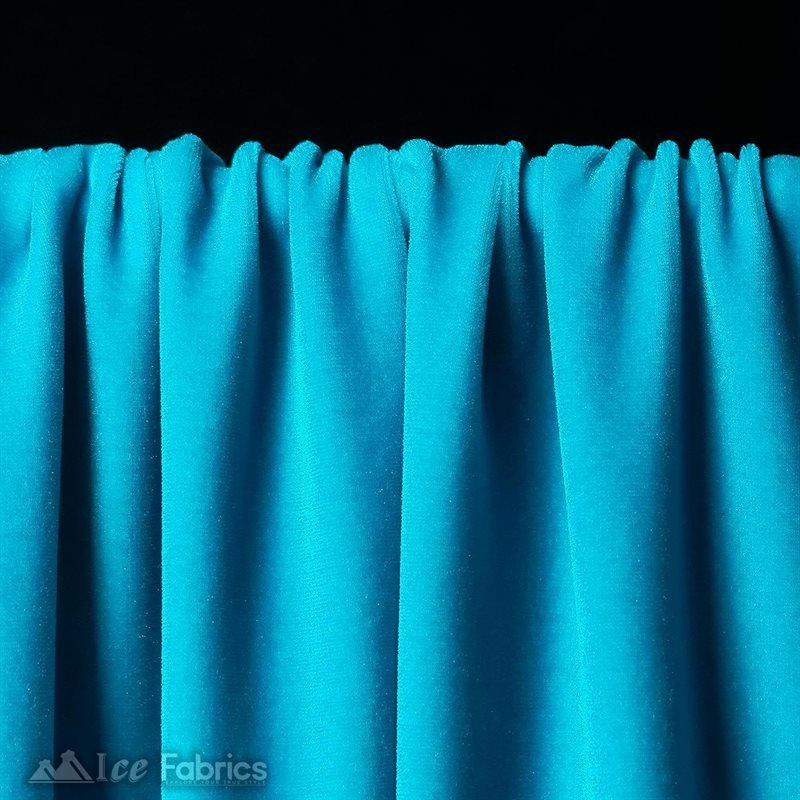 Turquoise Wholesale Velvet Fabric Stretch | 60" WideICE FABRICSICE FABRICS20 Yards TurquoiseTurquoise Wholesale Velvet Fabric Stretch | 60" Wide