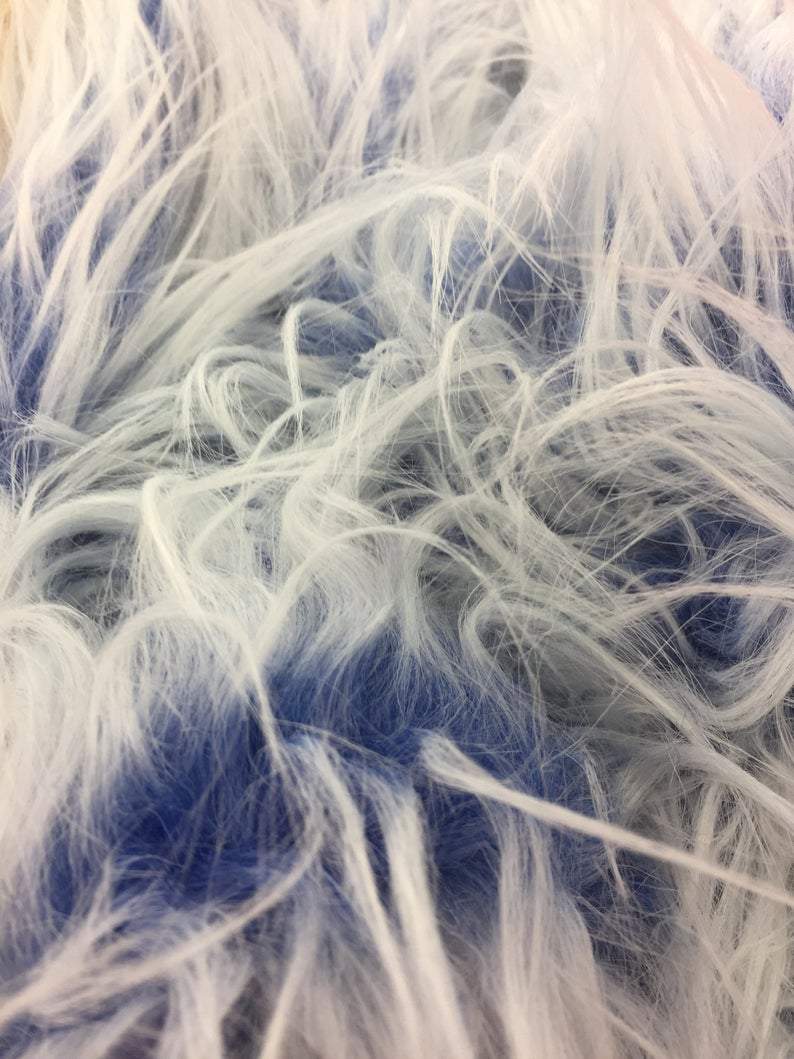 Two Tone Polar Bear Fur Material Faux Fur FabricICEFABRICICE FABRICSRoyal BlueBy The Yard (60 inches Wide)Two Tone Polar Bear Fur Material Faux Fur Fabric ICEFABRIC