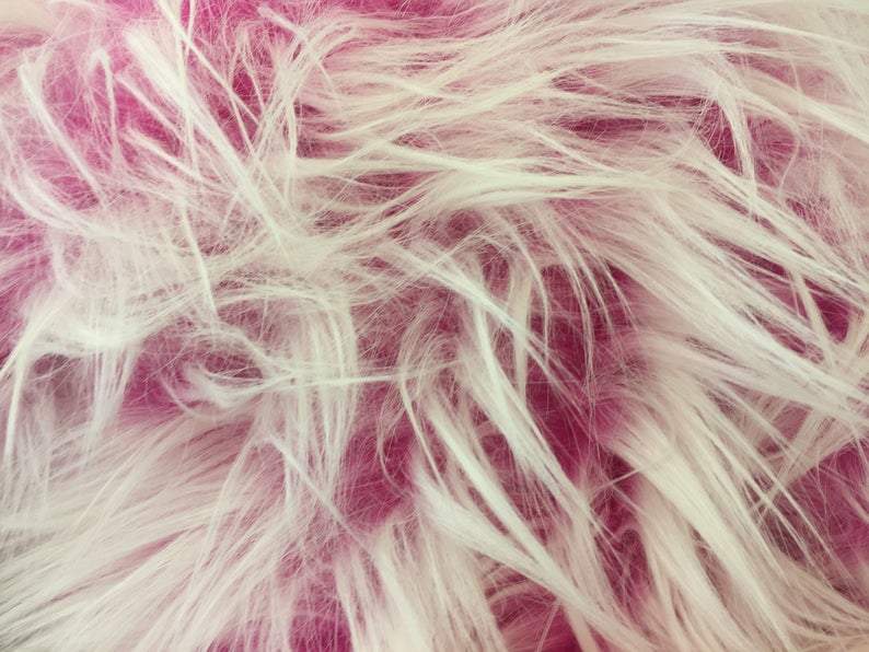 Two Tone Polar Bear Fur Material Faux Fur FabricICEFABRICICE FABRICSFuchsiaBy The Yard (60 inches Wide)Two Tone Polar Bear Fur Material Faux Fur Fabric ICEFABRIC