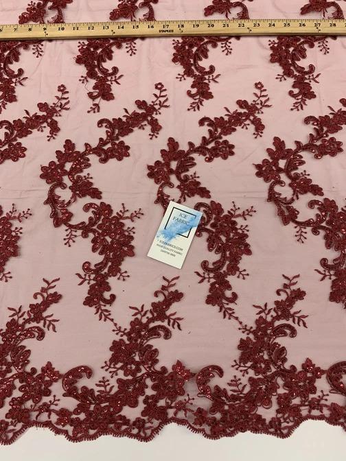 Veil Gowns Fabric Sold By The Yard | French Embroidered Mesh LaceICEFABRICICE FABRICSBurgundyVeil Gowns Fabric Sold By The Yard | French Embroidered Mesh LaceICEFABRICICE FABRICSBurgundyVeil Gowns Fabric Sold By The Yard | French Embroidered Mesh Lace ICEFABRIC