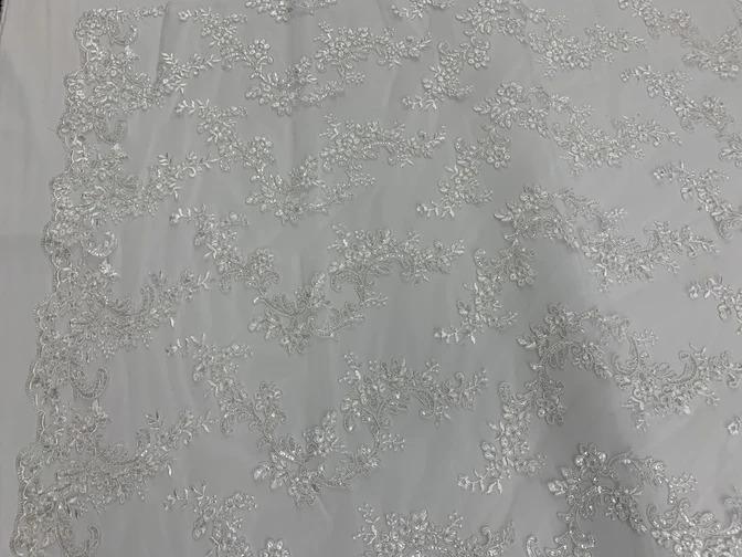 Veil Gowns Fabric Sold By The Yard | French Embroidered Mesh LaceICEFABRICICE FABRICSWhiteVeil Gowns Fabric Sold By The Yard | French Embroidered Mesh LaceICEFABRICICE FABRICSWhiteVeil Gowns Fabric Sold By The Yard | French Embroidered Mesh Lace ICEFABRIC