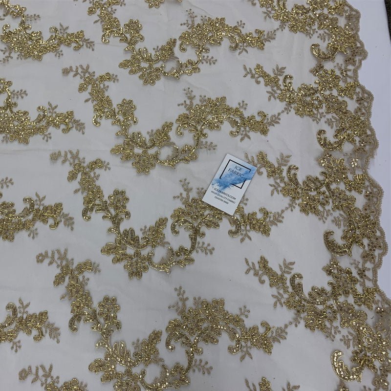 Veil Gowns Fabric Sold By The Yard | French Embroidered Mesh LaceICEFABRICICE FABRICSGold MetallicVeil Gowns Fabric Sold By The Yard | French Embroidered Mesh LaceICEFABRICICE FABRICSGold MetallicVeil Gowns Fabric Sold By The Yard | French Embroidered Mesh Lace ICEFABRIC