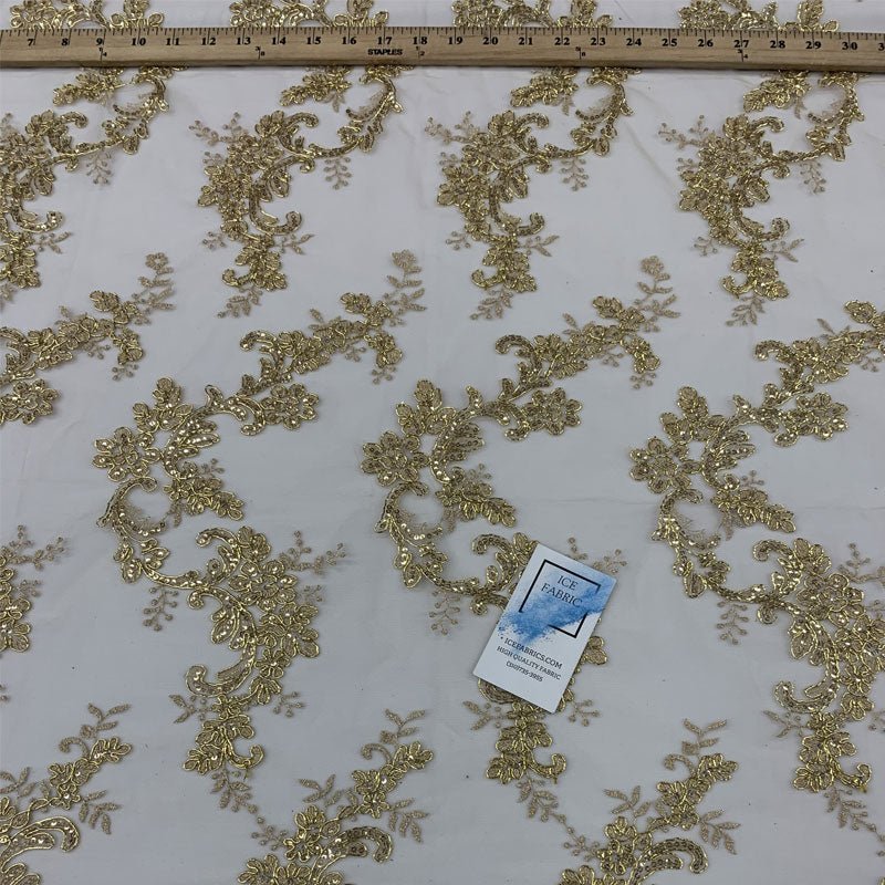 Veil Gowns Fabric Sold By The Yard | French Embroidered Mesh LaceICEFABRICICE FABRICSGold MetallicVeil Gowns Fabric Sold By The Yard | French Embroidered Mesh LaceICEFABRICICE FABRICSGold MetallicVeil Gowns Fabric Sold By The Yard | French Embroidered Mesh Lace ICEFABRIC