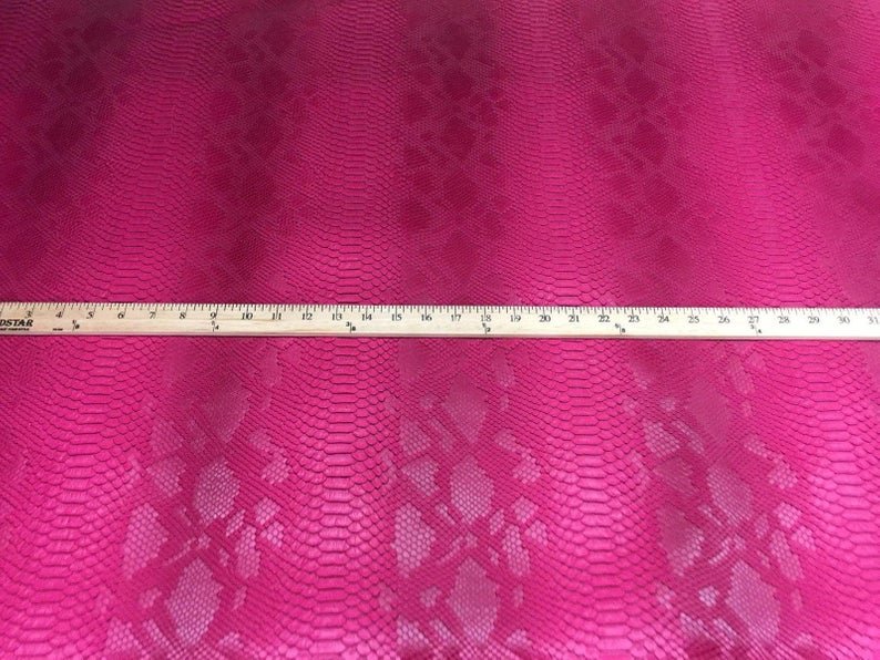 Viper Sopythana Embossed Fuchsia Snake Skin Vinyl Leather Upholstery FabricICEFABRICICE FABRICSViper Sopythana Embossed Fuchsia Snake Skin Vinyl Leather Upholstery Fabric ICEFABRIC