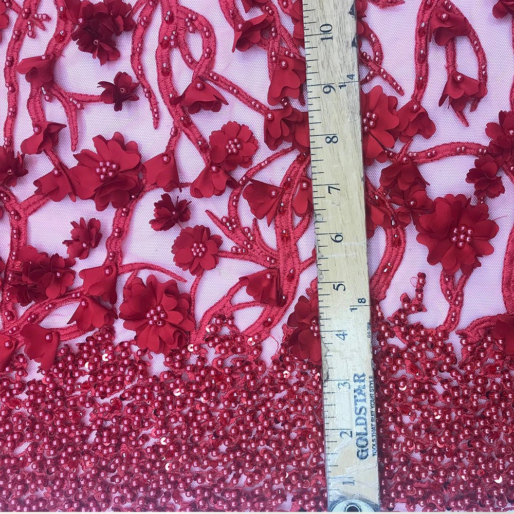 Wedding / Bridal Designed Beaded Mesh Lace FabricICE FABRICSICE FABRICSSilverWedding / Bridal Designed Beaded Mesh Lace Fabric ICE FABRICS