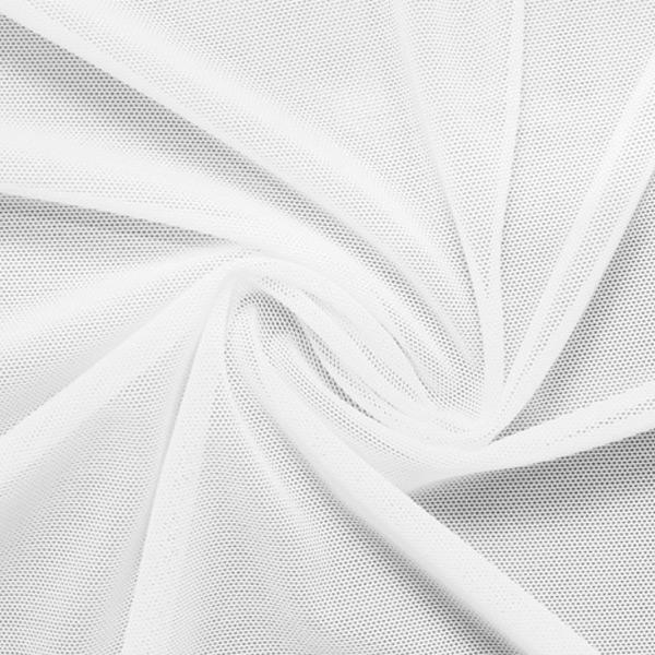 White Classic Power Mesh 4 Way Stretch Fabric