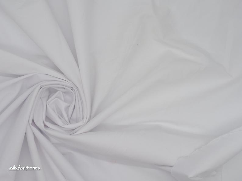 White_ Cotton Spandex Fabric Way stretch Fabric %3 stretch