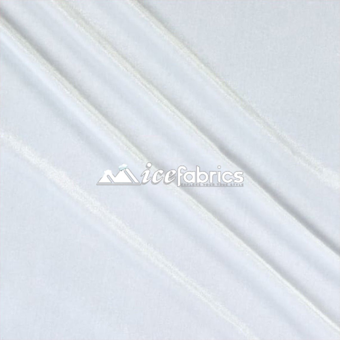 White Velvet Fabric By The Yard | 4 Way StretchVelvet FabricICE FABRICSICE FABRICSBy The Yard (58" Wide)White Velvet Fabric By The Yard | 4 Way Stretch ICE FABRICS
