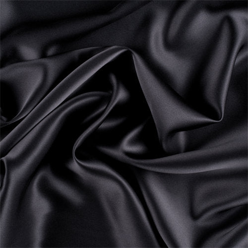 Wholesale Satin Fabric Silky Stretch Charmeuse Satin BlackSatin FabricICEFABRICICE FABRICSBy The Roll (60" Wide)BlackWholesale Satin Fabric Silky Stretch Black Charmeuse Satin ICEFABRIC