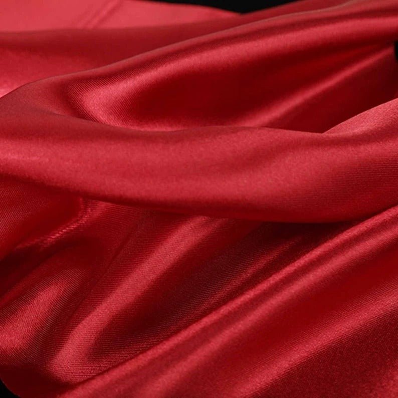 Wholesale Satin Fabric Silky Stretch Charmeuse Satin Dark RedSatin FabricICEFABRICICE FABRICSBy The Roll (60" Wide)Dark RedWholesale Satin Fabric Silky Stretch Dark Red Charmeuse Satin ICEFABRIC