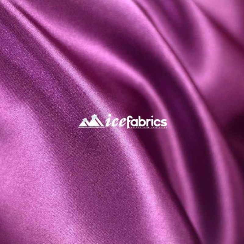 Wholesale Satin Fabric Silky Stretch Charmeuse Satin Jewel PurpleSatin FabricICEFABRICICE FABRICSBy The Roll (60" Wide)Jewel PurpleWholesale Satin Fabric Silky Stretch Charmeuse Satin Jewel Purple ICEFABRIC