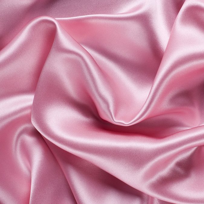 Wholesale Satin Fabric Silky Stretch Charmeuse Satin Pink