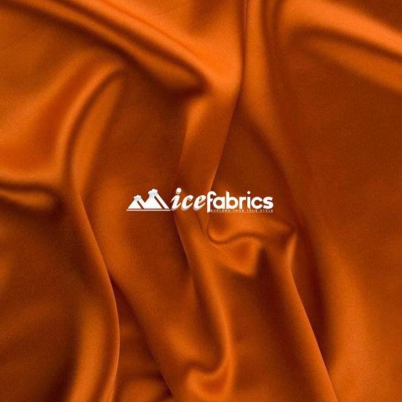 Wholesale Satin Fabric Silky Stretch Charmeuse Satin RustSatin FabricICEFABRICICE FABRICSBy The Roll (60" Wide)RustWholesale Satin Fabric Silky Stretch Charmeuse Satin Rust ICEFABRIC