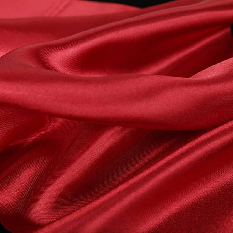 5% Stretch Satin Fabric Spandex Fabric BTY (Dark Red)Spandex FabricICEFABRICICE FABRICSDark Red15% Stretch Satin Fabric Spandex Fabric BTY (Dark Red) ICEFABRIC
