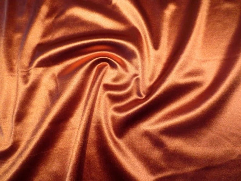 5% Stretch Satin Fabric Spandex Fabric BTY (Copper)Spandex FabricICEFABRICICE FABRICSCopper15% Stretch Satin Fabric Spandex Fabric BTY (Copper) ICEFABRIC