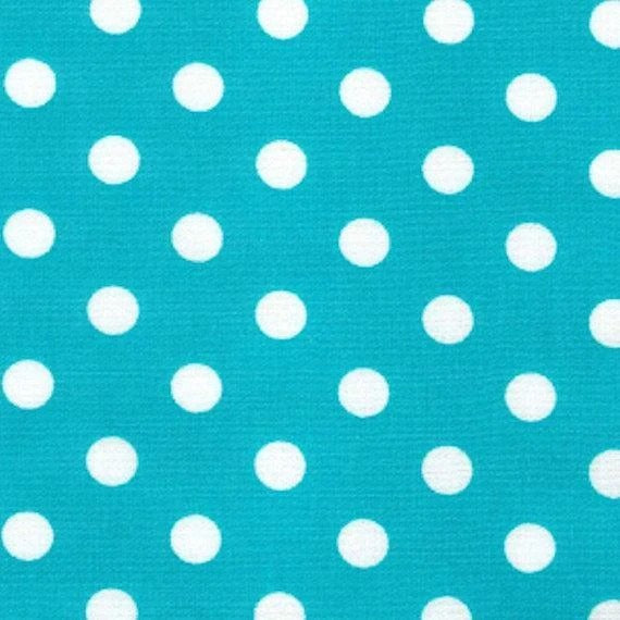 1/4 inch Polka Dot/Spot Poly Cotton Fabric By The YardCotton FabricICEFABRICICE FABRICSWhite Dot on Turquoise11/4 inch Polka Dot/Spot Poly Cotton Fabric By The Yard ICEFABRIC | Green and White Dot Polka
