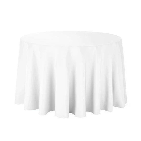108 Inches Bridal Satin Round Tablecloth, Decoration, Parties decor, Home decor, Birthday Party's table clothesICEFABRICICE FABRICSWhite108 Inches Bridal Satin Round Tablecloth, Decoration, Parties decor, Home decor, Birthday Party's table clothes ICEFABRIC | White Table Clothes