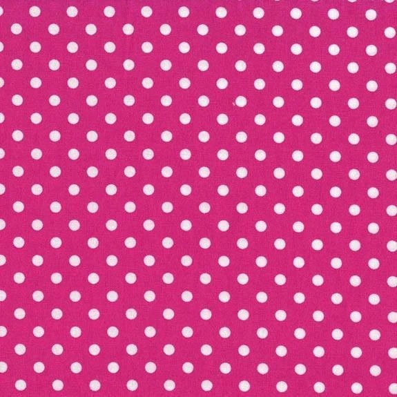 1/4 inch Polka Dot/Spot Poly Cotton Fabric By The YardCotton FabricICEFABRICICE FABRICSWhite Dot on Fuchsia11/4 inch Polka Dot/Spot Poly Cotton Fabric By The Yard ICEFABRIC | Pink and White Polka Dot