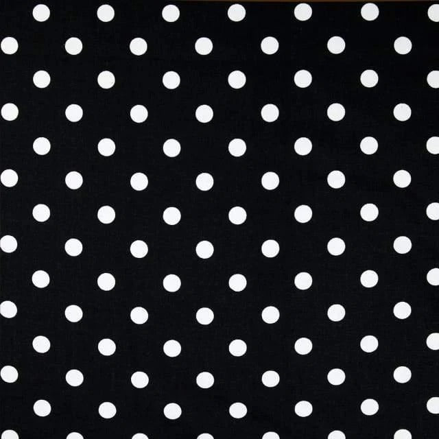 1/4 inch Polka Dot/Spot Poly Cotton Fabric By The YardCotton FabricICEFABRICICE FABRICSWhite Dot on Black11/4 inch Polka Dot/Spot Poly Cotton Fabric By The Yard ICEFABRIC | Black and White Polka Dot fabric