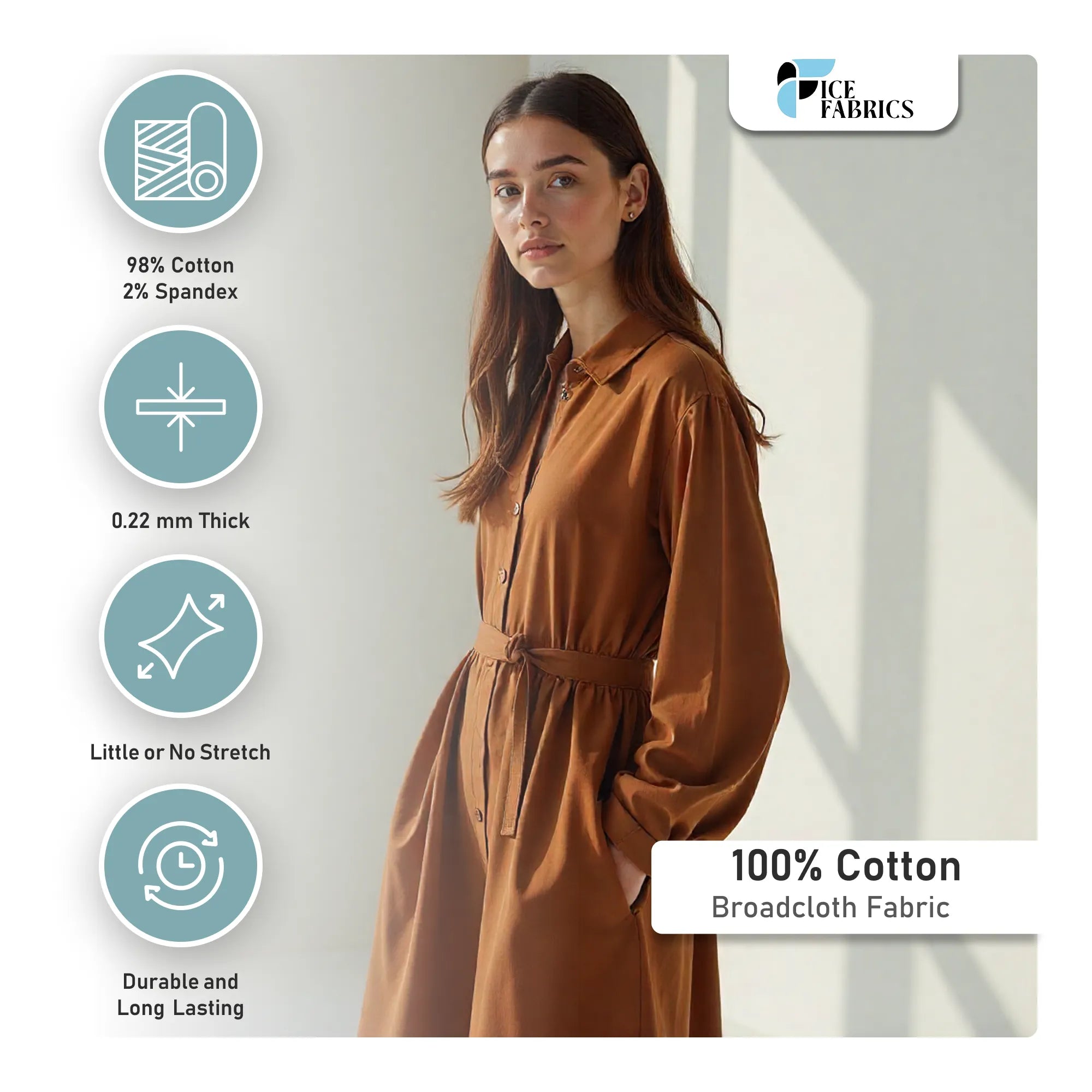 Cotton Broadcloth Fabric Dress