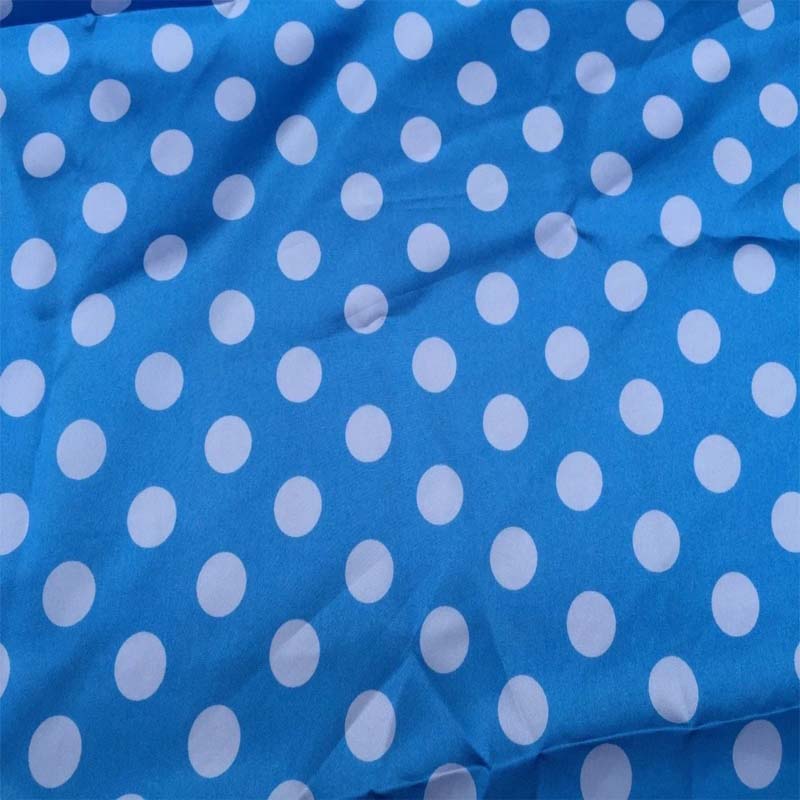 1/2inch Polka Dot Silky/Soft Charmeuse Satin FabricSatin FabricICEFABRICICE FABRICSTurquoise/white1/2inch Polka Dot Silky/Soft Charmeuse Satin Fabric ICEFABRIC | Blue and White Dot Polka