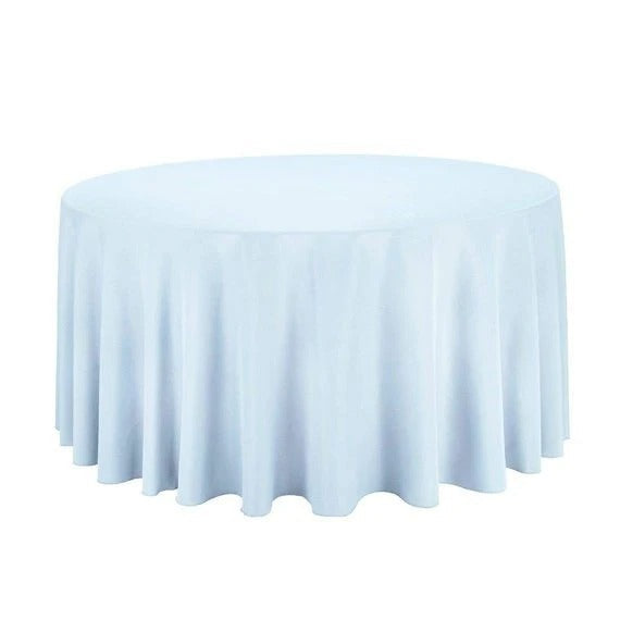 108 Inches Bridal Satin Round Tablecloth, Decoration, Parties decor, Home decor, Birthday Party's table clothesICEFABRICICE FABRICSBaby Blue108 Inches Bridal Satin Round Tablecloth, Decoration, Parties decor, Home decor, Birthday Party's table clothes ICEFABRIC | Simp White