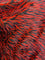 Red Brown Black 3 Tone Long Pile Design 60 Inches Wide Faux Fur Fake Fabric