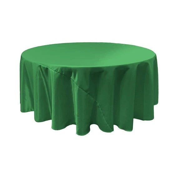 108 Inches Bridal Satin Round Tablecloth, Decoration, Parties decor, Home decor, Birthday Party's table clothesICEFABRICICE FABRICSGreen Kelly108 Inches Bridal Satin Round Tablecloth, Decoration, Parties decor, Home decor, Birthday Party's table clothes ICEFABRIC | Green