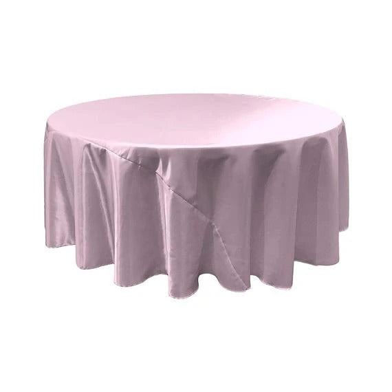 108 Inches Bridal Satin Round Tablecloth, Decoration, Parties decor, Home decor, Birthday Party's table clothesICEFABRICICE FABRICSLilac108 Inches Bridal Satin Round Tablecloth, Decoration, Parties decor, Home decor, Birthday Party's table clothes ICEFABRIC light peank