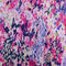 100% Rayon Beautiful Distorted Flowers With Hue Of Blue, Fuchsia, Green and White Tones 58