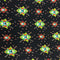 100% Rayon Challis Black Native American Inspired Print Fabric Sold By The Yard