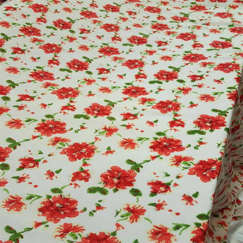 100% Rayon Challis Red n Green Floral Flowers Inspired White Background Soft Organic FabricChallis FabricICEFABRICICE FABRICS100% Rayon Challis Red n Green Floral Flowers Inspired White Background Soft Organic Fabric ICEFABRIC