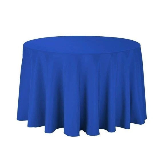 108 Inches Bridal Satin Round Tablecloth, Decoration, Parties decor, Home decor, Birthday Party's table clothesICEFABRICICE FABRICSRoyal Blue108 Inches Bridal Satin Round Tablecloth, Decoration, Parties decor, Home decor, Birthday Party's table clothes ICEFABRIC | Dark Blue