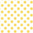 Yellow Dot on White 1-Inch Polka Dot Poly Cotton Fabric By The Yard