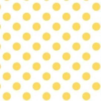 1 Inch Polk Dot Fabric / Poly Cotton Fabric / Yellow Dot on WhiteCotton FabricICE FABRICSICE FABRICS1 Inch Polk Dot Fabric / Poly Cotton Fabric / Yellow Dot on White ICE FABRICS