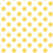 1 Inch Polk Dot Fabric / Poly Cotton Fabric / Yellow Dot on White