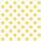 1 Inch Polk Dot Fabric / Poly Cotton Fabric / Yellow Dot on White