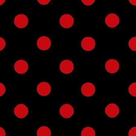 1-Inch Polka Dot/Spot Poly Cotton Fabric By The YardCotton FabricICEFABRICICE FABRICSRed Dot on Black11-Inch Polka Dot/Spot Poly Cotton Fabric By The Yard ICEFABRIC | Black and Red Dot