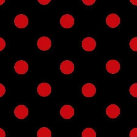 1 Inch Polk Dot Fabric / Poly Cotton Fabric / Red Dot on BlackCotton FabricICE FABRICSICE FABRICS1 Inch Polk Dot Fabric / Poly Cotton Fabric / Red Dot on Black ICE FABRICS