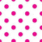 1 Inch Polk Dot Fabric / Poly Cotton Fabric / Pink Dot on White