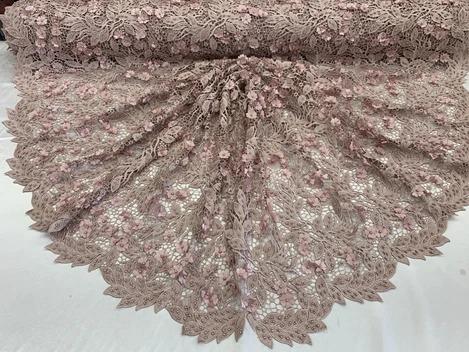 3D Flowers Bridal Heavy Double Beaded Floral Mesh Lace Fabric By The YardICEFABRICICE FABRICSLight Pink3D Flowers Bridal Heavy Double Beaded Floral Mesh Lace Fabric By The Yard ICEFABRIC |Egg Plant