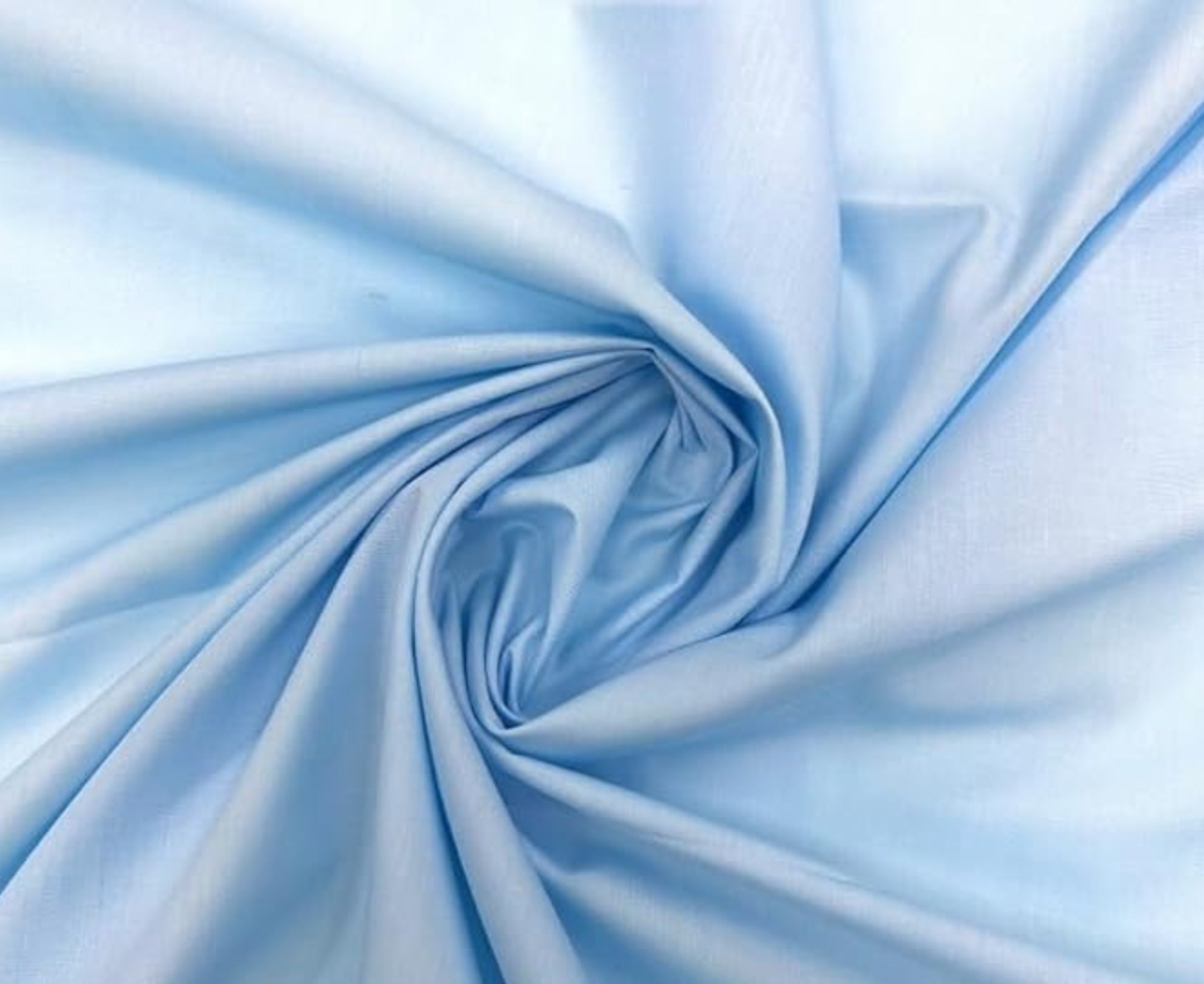 Light Blue Broadcloth Polyester Cotton Fabric | Poly Cotton Fabric