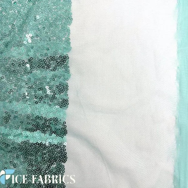 All Over Jade Mesh Glitz Mini Sequins Fabric