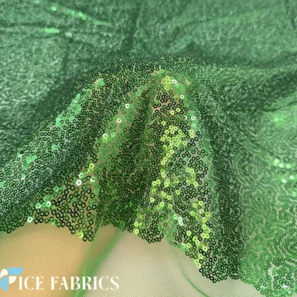 Kelly Green  Mini Sequin Fabric  