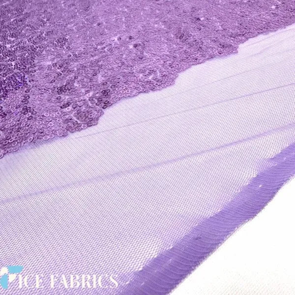 All Over Lilac Mesh Glitz Mini Sequins Fabric